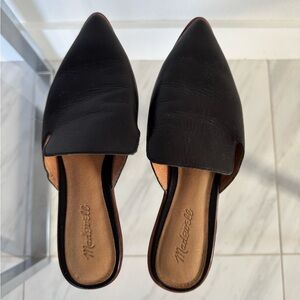 Madewell Gemma Mule woman’s size 10 black leather slip on flats